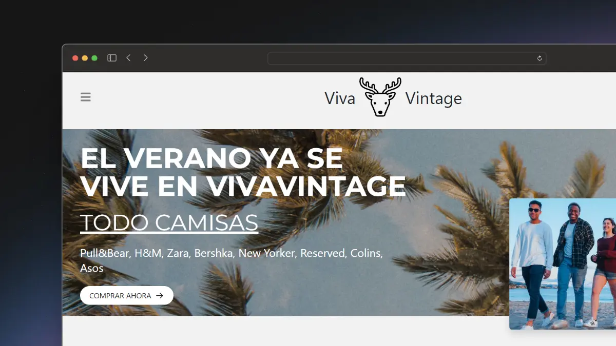 Captura de pantalla del proyecto VivaVintage